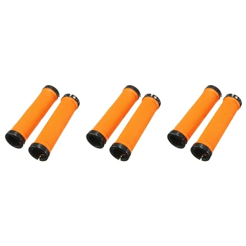 3 двойки дръжки за велосипед МТВ BMX, кормило за велосипед, оранжево