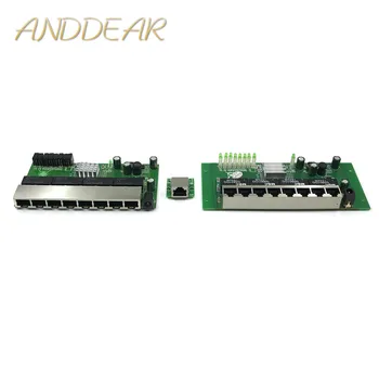 8-портов модул gigabit комутатор широко се използва в led линия 8-портов модул мини-ключа с пинов порт 10/100/1000 m дънната Платка PCBA